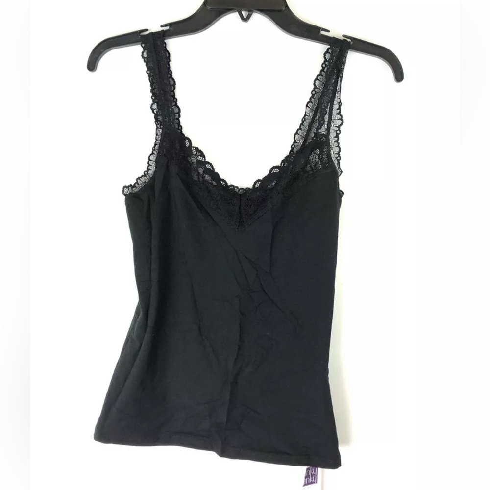 Hanky Panky, Women’s Black Cotton Lace Cami, Size Small
